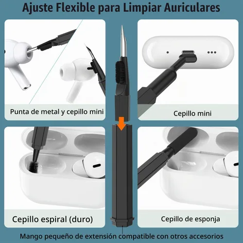 Vista 2 de VICHYIE Kit de limpieza multifuncional 20 en 1 para dispositivos electrónicos, cepillo de limpieza de teclado, kit de limpieza de auriculares