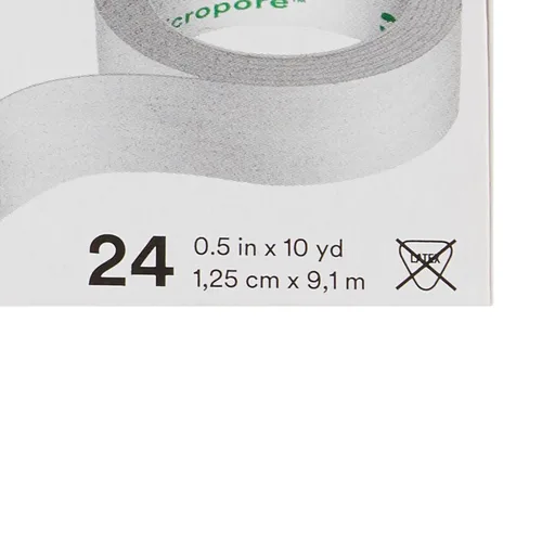 Vista 3 de 3M Cinta quirúrgica de microespuma, no estéril, blanca, 1/2 pulgada, 24 rollos Papel fácil de rasgar, 10 yardas