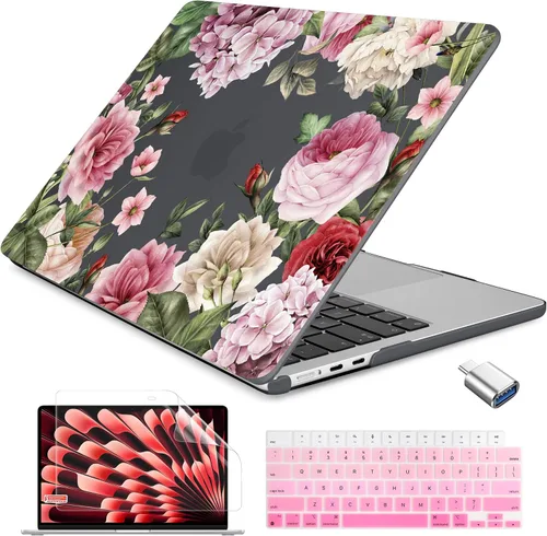 Vista 35 de Batianda AstroGrid - Funda para MacBook Air de 13.6" M2-M5 Chip, Galaxy Líneas abstractas