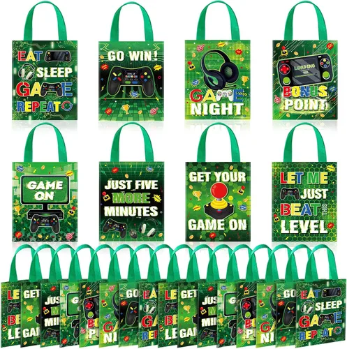 Vista 14 de Photect 24 piezas de bolsas de regalo para fiesta de construcción temática de construcción, bolsa de camión volquete no tejida mini con asas