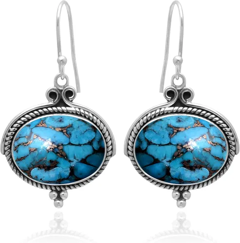 Vista 9 de Veracity Jewelry - Aretes de plata de ley con piedras preciosas para mujeres y niñas, regalo para su cumpleaños, aniversario, esposa, mamá, novia