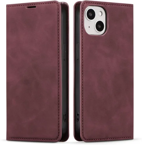 Vista 10 de QLTYPRI Funda tipo cartera para iPhone Air, 3 tarjeteros, color negro Funda de piel sintética de alta calidad, cierre magnético, soporte