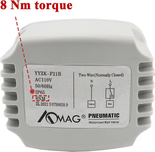 Vista 5 de Válvula de bola motorizada el 1/2" de acero inoxidable eléctrico de la CA 110V NPT 2 alambres impermeable al aire libre