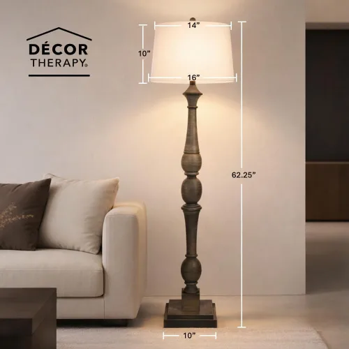 Vista 4 de Decor Therapy PL4379 lámpara de pie Gris cálido