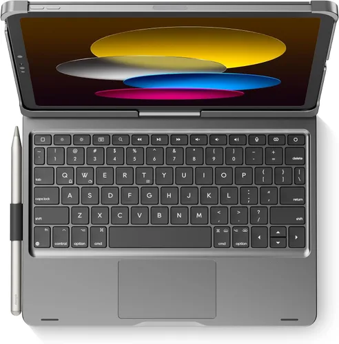Vista 30 de edaiser Funda de teclado giratoria para Apple iPad mini 6ª 7ª generación a17 Pro, teclado Bluetooth compacto con trackpad retroiluminado RGB
