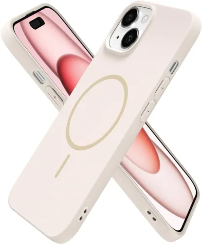 Vista 252 de Oakxco Funda de Silicona Mag Safe para iPhone 12 Pro Max, Funda Magnética Delgada y Fina Compatible con Carga Inalámbrica MagSafe, Bonita Funda
