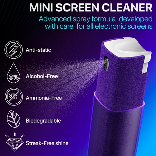 Vista 2 de iO CLEAN Mini spray limpiador de pantalla, limpiador de niebla de pantalla Azul