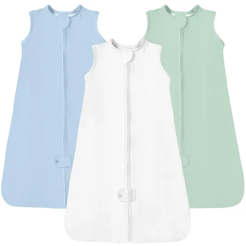 Vista 10 de TotAha - Saco de dormir para bebé de 0 a 3 meses, paquete de 3 unidades, ligero, súper suave y seguro, manta vestible para bebé, bolsa de dormir