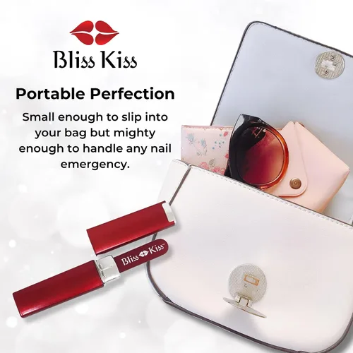 Vista 5 de Lima de uñas con punta de cristal, de Bliss Kiss, S, Rojo