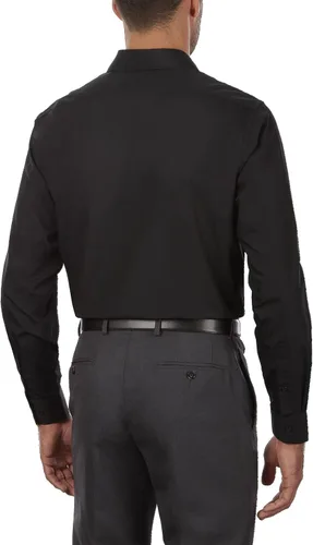Vista 2 de Van Heusen - Camisa de vestir de popelina para hombre, corte regular, unicolor