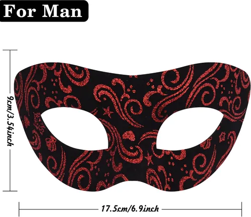 Vista 2 de SIQUK Máscaras de máscaras de metal veneciano para parejas, máscara de disfraz de Halloween, máscara de Mardi Gras para parejas, mujeres y hombres