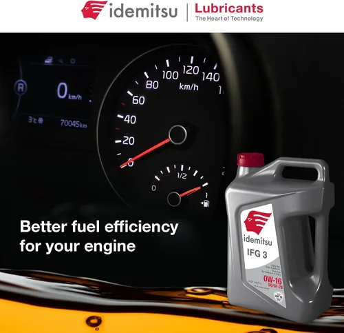 Vista 8 de Idemitsu IFG3 0W-16 SP/GF-7B Aceite de motor sintético completo – 5 cuartos de galón Eficiencia avanzada de combustible y protección del motor