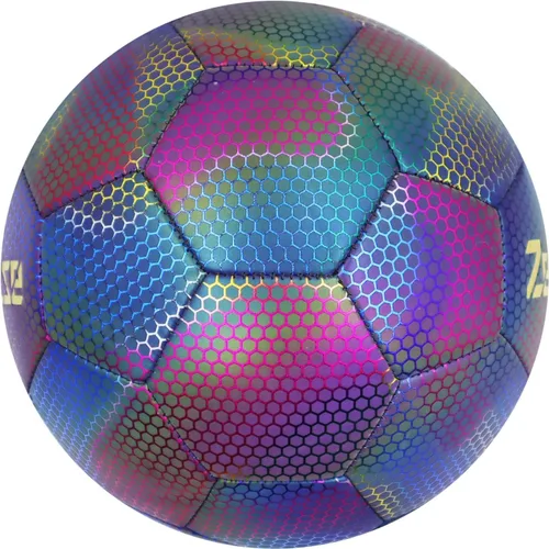 Vista 3 de Balón de fútbol holográfico reflectante tamaño 3, 4 y 5 para niños y adultos, alta visibilidad para juegos nocturnos y entrenamiento, regalo ideal