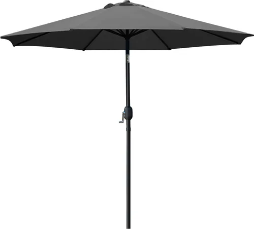 Vista 14 de Sunnyglade Sombrilla de patio de 9 pies para exteriores con 8 varillas resistentes (beige)