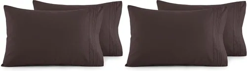 Vista 77 de Elegant Comfort Juego de fundas de almohada ultrasuaves de lujo de 2 piezas - Microfibra premium de calidad hotelera 1500, doble cepillado