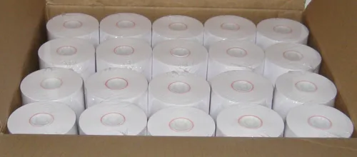 Vista 2 de Papel de recibo de caja registradora/calculadora BOND de 1.732 in x 150 pies, 100 rollos nuevos