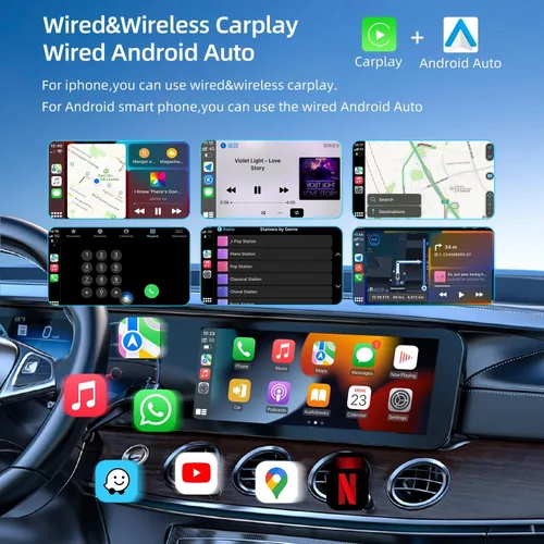 Vista 3 de Estéreo de coche con pantalla táctil de 9 pies para Ford F150 2009-2013, 2+64G Android estéreo de coche con Carplay inalámbrico y Android Auto