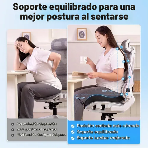 Vista 3 de Cojín para silla de oficina, alivio de presión para coxis, comodidad larga para sentarse