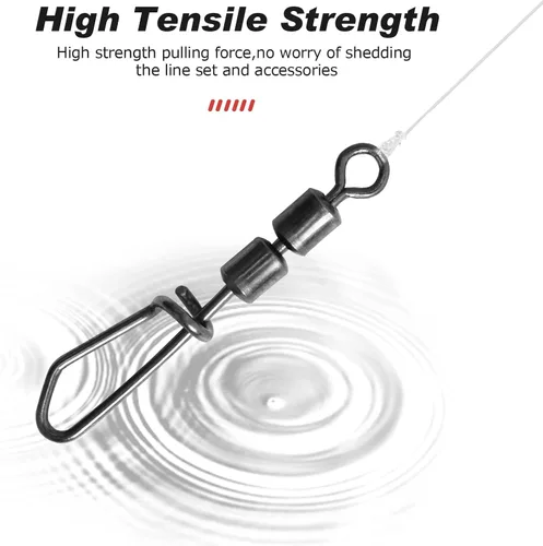 Vista 5 de Goture 2 Barrel Swivels with Snap,20/30 Pcs Fishing Swivels,Essential Barrel Swivels Fishing,Reliable and Durable Fishing Snap Swivels for Anglers