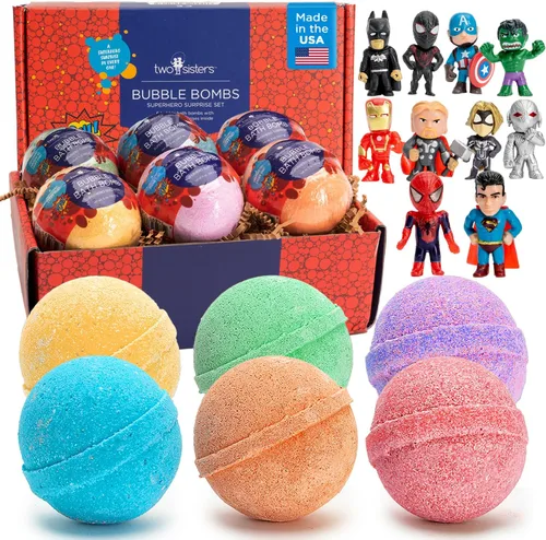 Vista 12 de Bombas de baño de dinosaurios para niños con juguetes sorpresa en el interior (paquete de 6) – Bombas de baño de burbujas grandes para niños y niñas