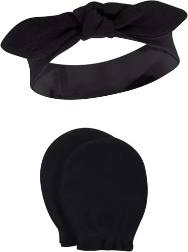 Vista 126 de Hudson Baby Conjunto de diadema de algodón y manoplas para rascar para bebé