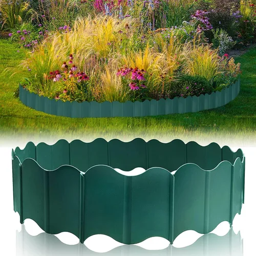 Vista 4 de PP Garden Fence Insert Plastic Fence Garden Picket Fence Bordes Césped Parterres Plantas Fronteras Decorativas Jardín Patio Productos al aire libre