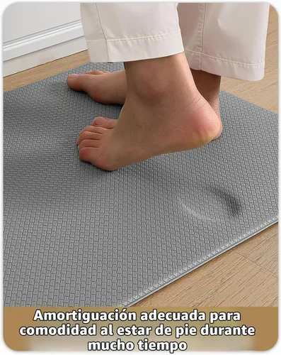 Vista 4 de Color&Geometry - Alfombra antideslizante para cocina Gris
