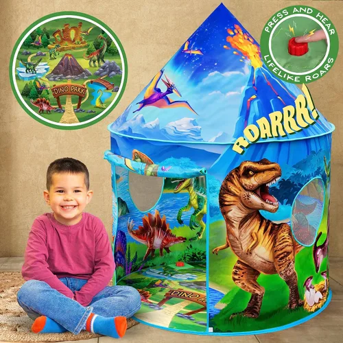 Vista 11 de W&O - Tienda de campaña infantil con botón, diseño extraordinario, desplegable, para niños, juguete para niños y niñas, para exteriores e interiores