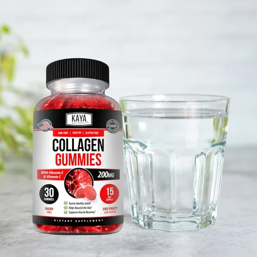 Vista 6 de Kaya Naturals Gomitas de colágeno para hombres y mujeres, suplemento Gomitas hechas en la naturaleza – 1000 mg de colágeno hidrolizado, vitamina