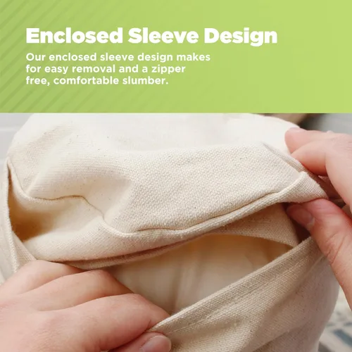 Vista 6 de Funda de almohada de algodón resistente para el cuello, suave y transpirable, funda de almohada de tela de 10 onzas, diseño de funda totalmente