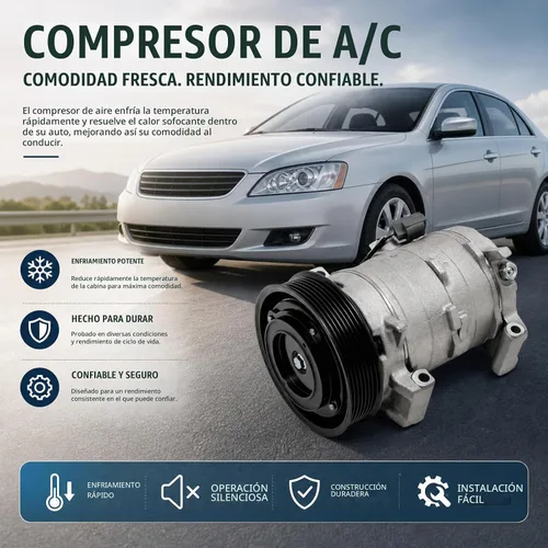 Vista 3 de Compresor de A/C con embrague para 2003 2004 2005 2006 2007 para Honda Accord 4cyl 2.4L, CO 28003C AC compresor de aire y embrague de A/C apto