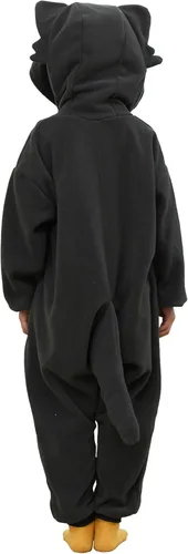 Vista 2 de Pijama unisex de animal para niños, disfraz de Halloween de lobo gris, regalos