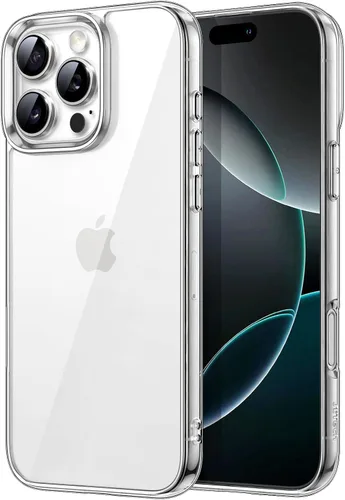 Vista 20 de JETech Funda para iPhone 16, antiamarilleo, color negro Shockproof Protection, Scratch Resistant Hard PC Back, Durable Transparent TPU Bumper