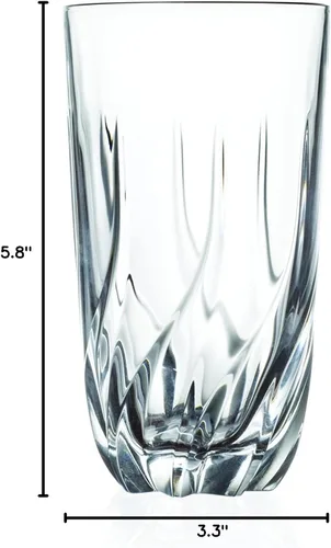 Vista 6 de Barski Vasos europeos de cristal Highball – Vasos aptos para lavavajillas para agua, jugo, vino, cerveza y cócteles – Adecuado para uso diario