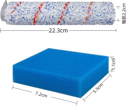 Vista 3 de Repuesto de repuesto para aspiradora inalámbrica en seco y húmedo, cepillo de rodillo, esponja de filtro Hepa, compatible con Tineco IFloor S, 1