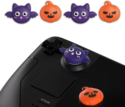 Vista 19 de PlayVital Halloween Thumb Grip Caps for Steam Deck LCD, Silicone Thumbsticks Grips Joystick Caps for Steam Deck OLED - Little Devils