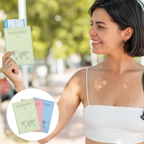 Vista 5 de Funda para pasaporte, funda para pasaporte, funda para pasaporte, protector de pasaporte, artículos esenciales para mujeres y hombres, accesorios