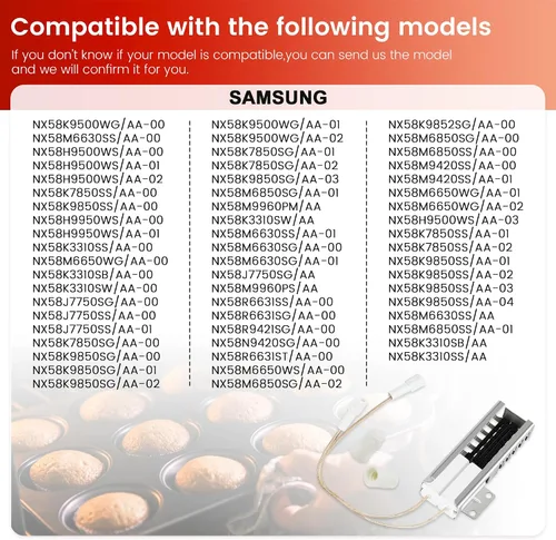 Vista 6 de Encendedor de gas DG94-01012A actualizado 2025 para Samsung NX58M NX58K NX58J NX58R NX58R NX58H99 NX58H95 Gama de gas – Reemplazar 4011538 AP5967723