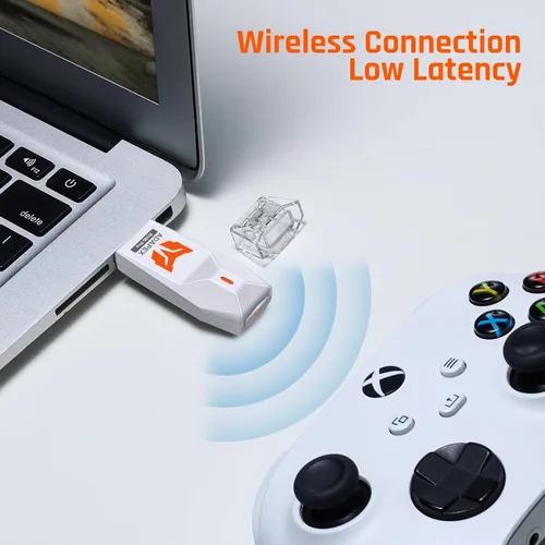 Vista 8 de Controller Adapter, BIGBIG WON Wireless USB Adapter for XboxOne XSXboxSeries XSXbox Elite Series 2PS4PS5Switch, Console Adapter for