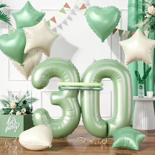Vista 20 de Globos dorados de color champán con el número 11, globos de oro claro, globo de aluminio dorado con forma de corazón con estrella y globo largo