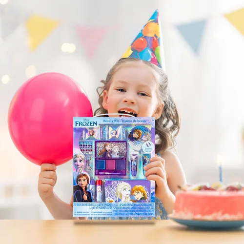 Vista 7 de Set de Maquillaje de Belleza Super Sparkle de Disney Frozen para Niñas con Clips, Brillo de Labios, Pegatinas de Uñas, Bálsamo Labial, Gemas de Uñas