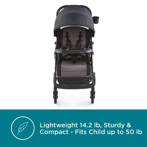 Vista 3 de Contours Quick Elite - Cochecito de bebé, cochecito de viaje ligero y compacto, compatible con asiento de automóvil infantil, asiento reclinable