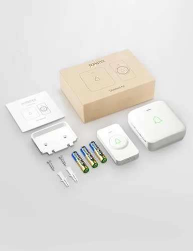 Vista 7 de AVANTEK Timbre de puerta inalámbrico, WA-11 resistente al agua, funciona con pilas, timbre que funciona a 1000 pies, kit de timbre de puerta