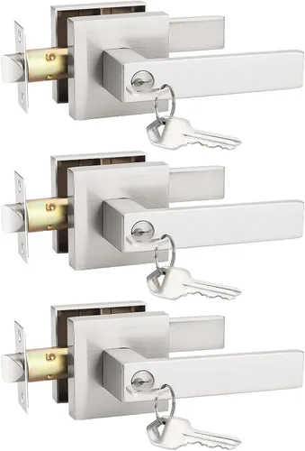 Vista 73 de KNOBWELL - Juego de cerradura con 1 picaporte resistente para puertas de una cara, ideal para puertas interiores reversibles, 0.93 libras