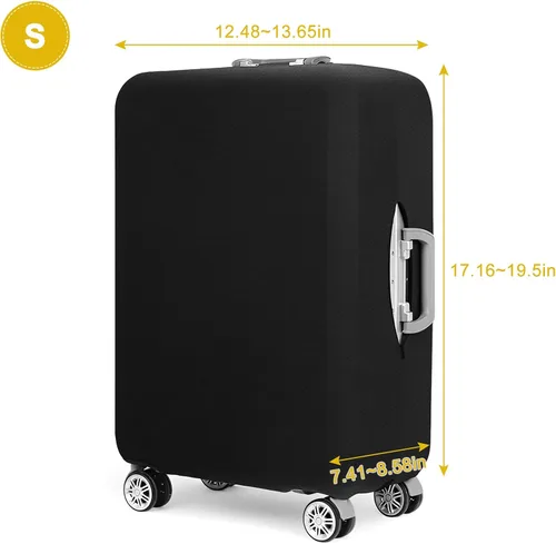 Vista 2 de Feybaul Funda de equipaje de viaje, protector de maleta, lavable, cubre resistencia al polvo y a los golpes, Negro -, Moda