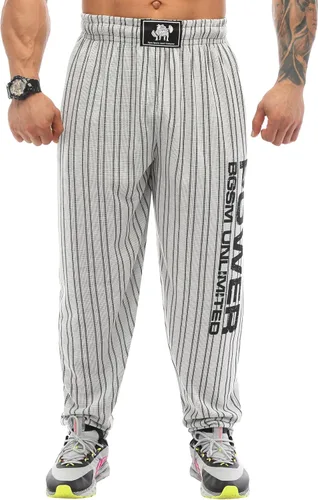 Vista 6 de BIG SAM SPORTSWEAR COMPANY Pantalones deportivos holgados con bolsillos para hombre, pantalones de gimnasio Oldschool