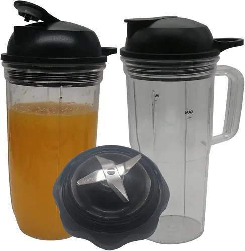 Vista 9 de Cuchilla de repuesto Easy Twist con taza de 18/24 oz y tapa para llevar, compatible con licuadora combinada nutri bullet