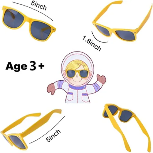 Vista 2 de INNOCHEER Gafas de sol de fiesta para niños con protección UV400, gafas de sol de neón para niños y niñas, gran regalo para recuerdos de fiesta