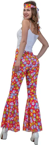 Vista 4 de Women 1970s Hippie Costume Cosplay 60s Disco Pants
