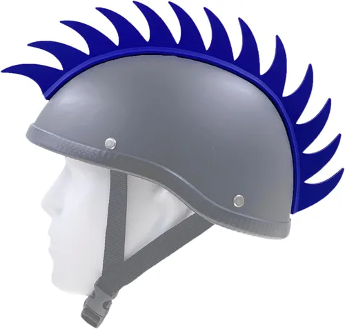 Vista 12 de Reflecive Punk Mohawk Warhawk - Accesorio de peluca de goma para esquí, patinaje, bicicleta, motocicleta, scooter, casco de motocicleta